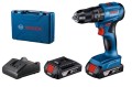 Bosch Wiertarko-wkrętarka udar 18V 50Nm 2x2,0Ah GSB 185-LI