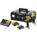 DeWalt Zestaw 2 elektronarzędzi 12V DCD701+DCF801 2x1,3Ah DCK2110C2T