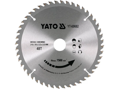 tarcza widiowa do drewna yato 216mm x30mm 48zebow YT-60682.jpg