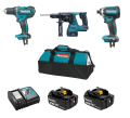 Makita Zestaw 3 narzędzi 2x5Ah 18V DLX3089T