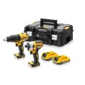 DeWalt Zestaw 2 elektronarzędzi COMBO 18V 2x2Ah DCK2060D2T