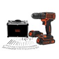Black+Decker Wiertarko-wkrętarka 18V 40Nm 2x1,5Ah BDCDC18BAFC Akcesoria