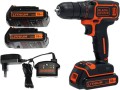 Black+Decker Wiertarko-wkrętarka 18V 30Nm 2x1.5Ah  BDCDC18B